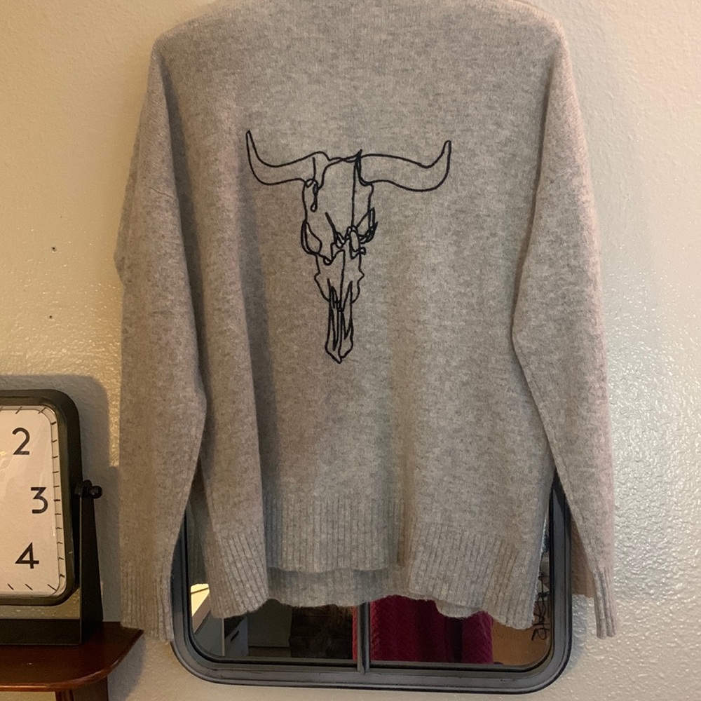 Skull Cashmere Cow Sweater 100% cashmere